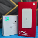 Xiaomi Redmi 20000mAh Power Bank & Air Pods