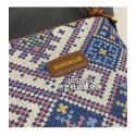 Contrast Checkered Bucket Bag