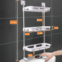 3 Tier Multi Functional Toilet Storage Rack