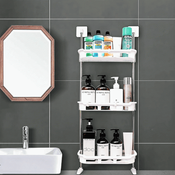 3 Tier Multi Functional Toilet Storage Rack