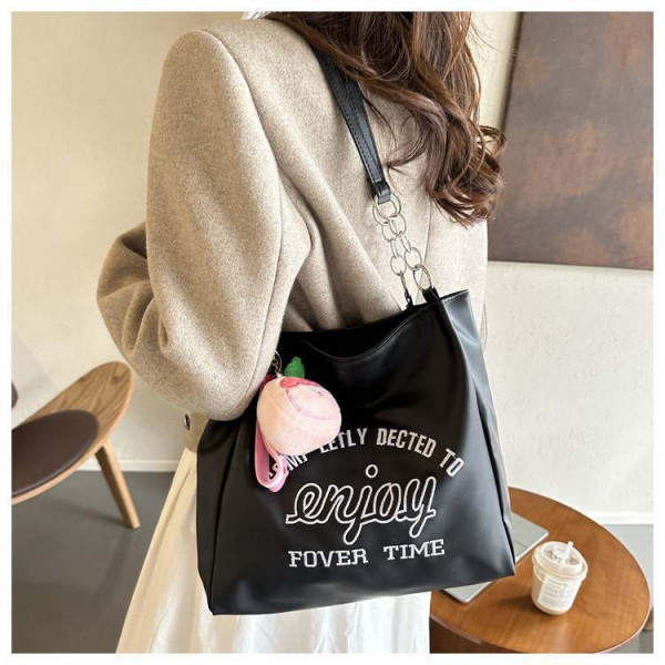 Letter printed Tote bag