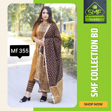  স্কিন প্রিন্টেড থ্রি-পিস     MF 355