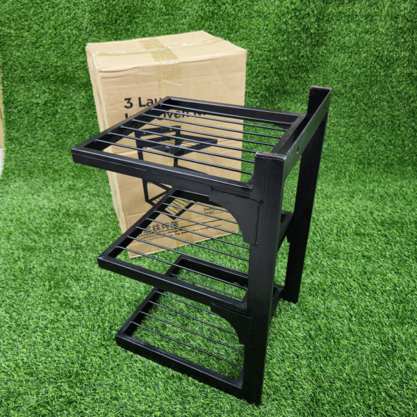 3 layer iron rack