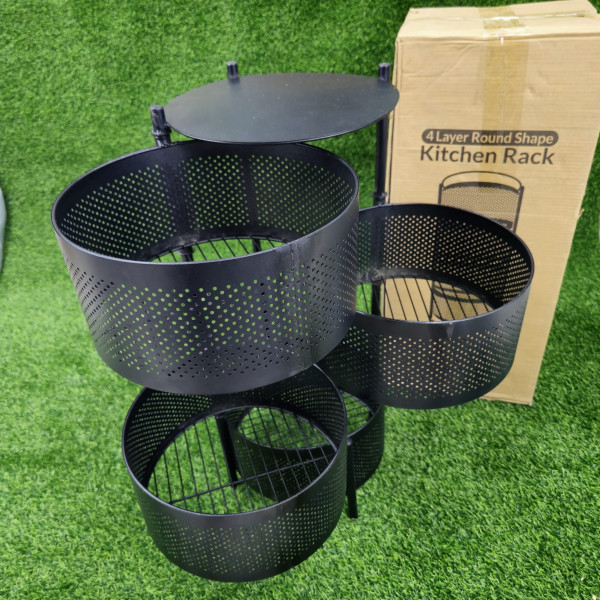 4 layer Round shape kitchen rack 