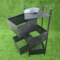 4 layer square shape kitchen rack 