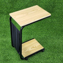 Movable side table  Wood colour 