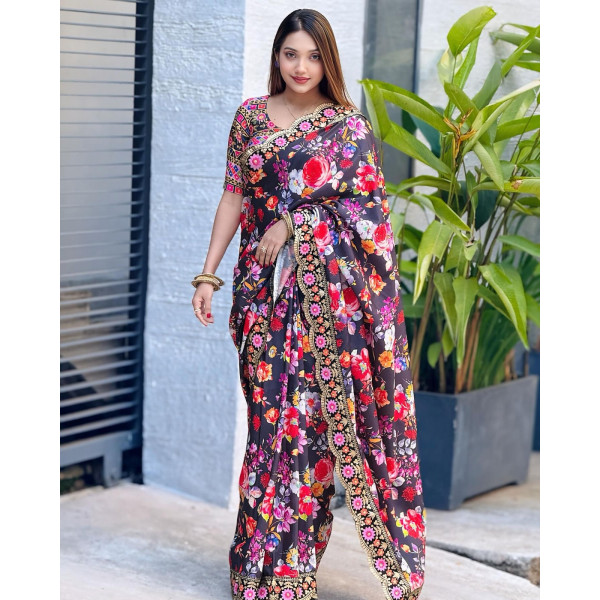 ইস্পাইন সিল্ক শাড়ী