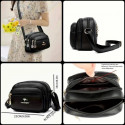 Kangaroo stylish 5 gippper Bag (black color)