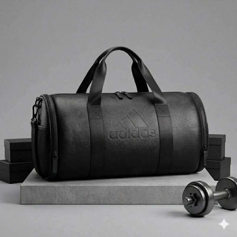 Premium Leather Gym Bag (15 inch) Adidas