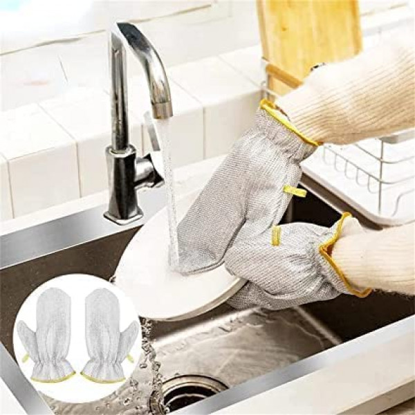 Water proof dishwashing gloves one pair