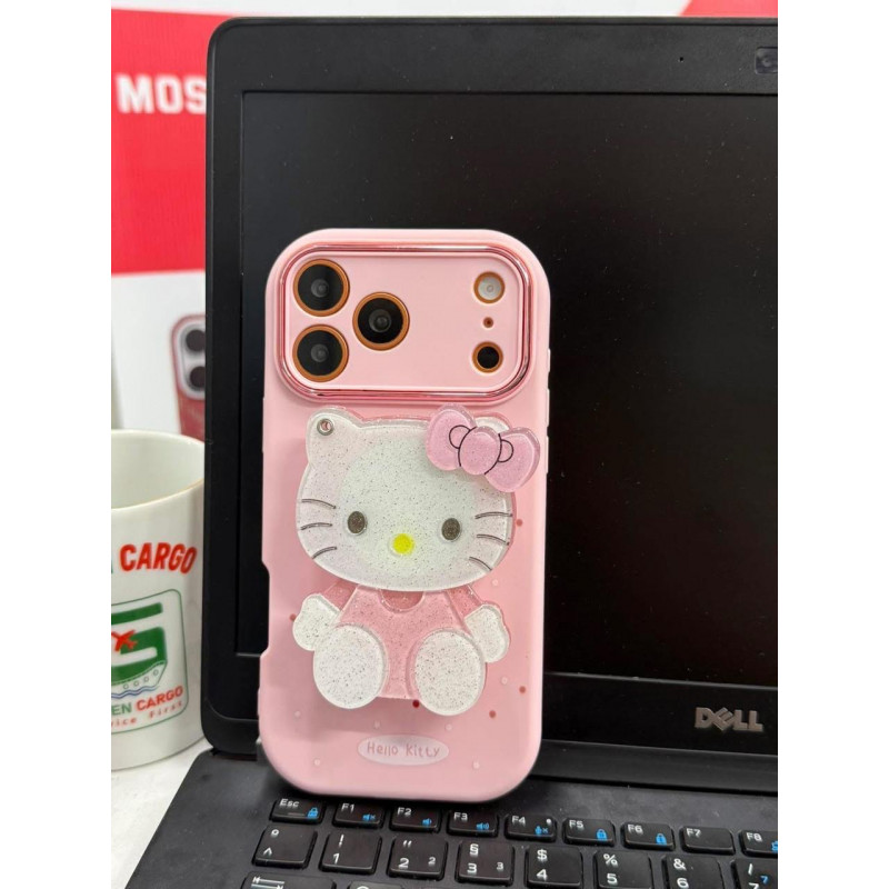 Premium Hello Kitty Mirror Pop Socket Case for iPhone