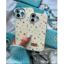 Pu Leather Texture Flowers  Case for iPhone  