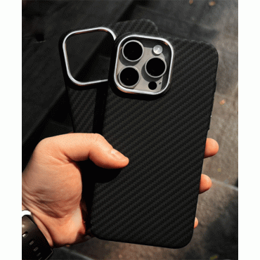 Original Luxo Brand Premium MagSafe Reflective Carbon Textured Case  (Black)