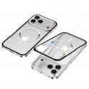 Aluminum Metal Frame Electroplated Magnetic Frosted Phone Case for iphone