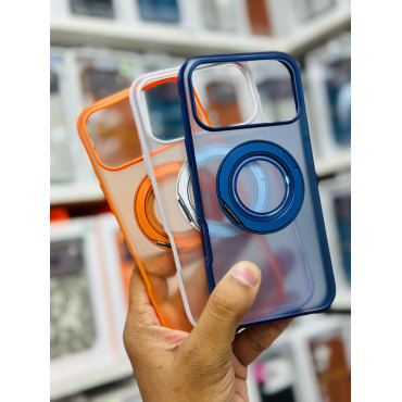 360 Rotating Ring Holder Magnetic Phone Case for iPhone Wireless Charging Anti-drop Protective Cover