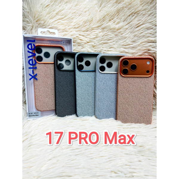 X-level Herringbone Pattern Case designed for the iPhone 17 Pro Max. 