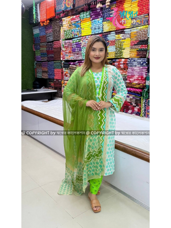Beksi Block Chiffon Orna Dress