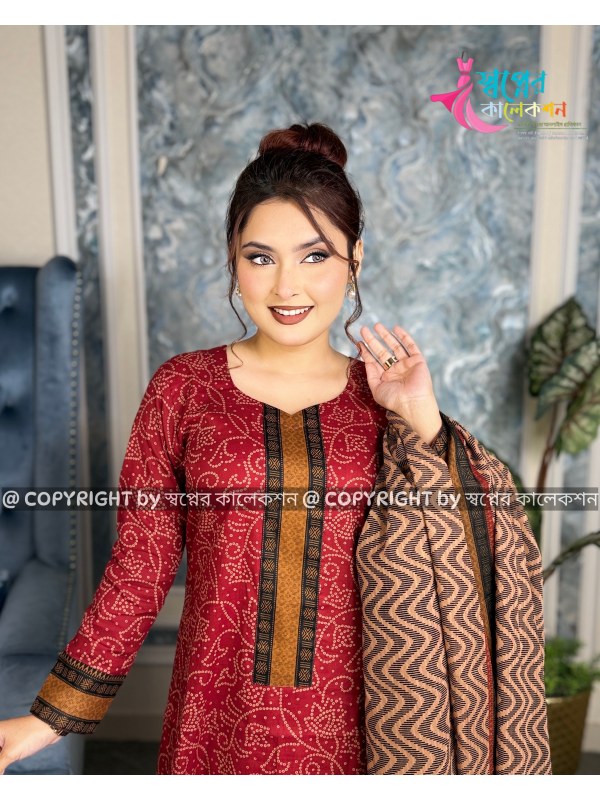 Mal Mal Joypuri Cotton Three Pis
