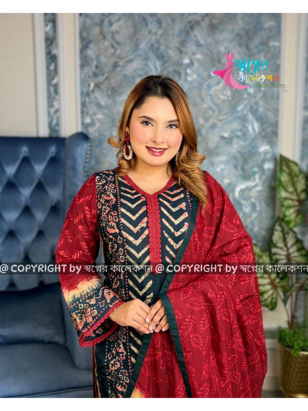 Silk Batik Three Pie...