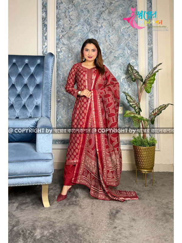 Exclusive  Maheshwari Silk 3 Piece Collection