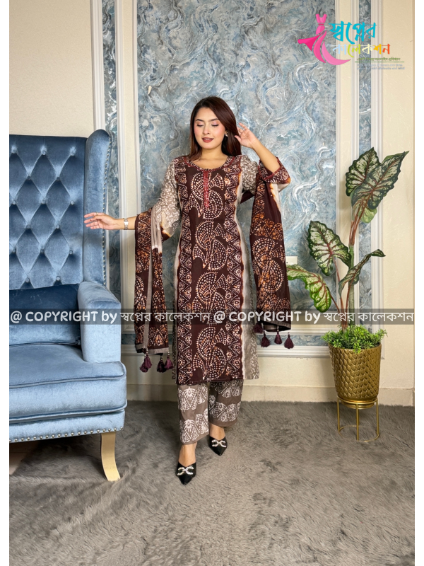 Silk Batik Three Pie...