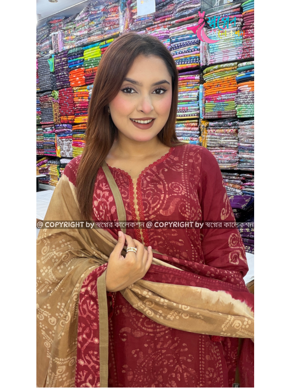 Silk Batik Three Pie...