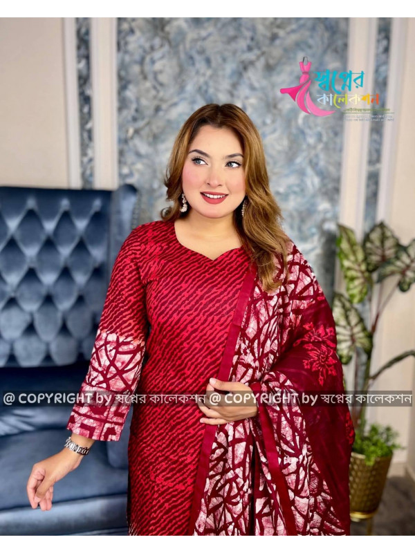 Vegetable Dye  Batik Three Pis
