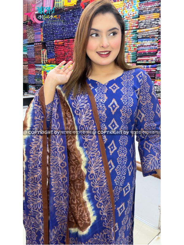 Vegetable Dye  Batik Three Pis