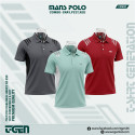 Man's Polo 3 Pcs Combo-Gray, Pest, Red