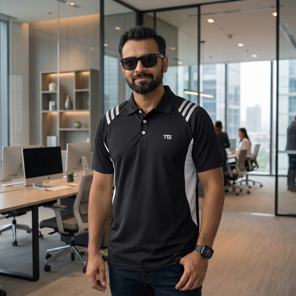 Man's Polo 2 Pcs Combo-Black & White