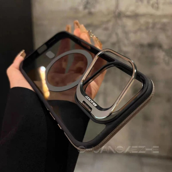 New Metal Camera Stand Case for iPhone