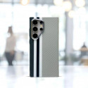 Metal Camera Frame Carbon Fiber Pattern Magnetic Case for Samsung Galaxy Ultra Series 