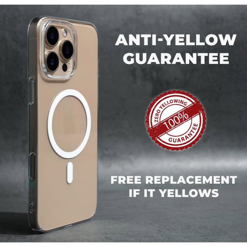 100% Anty Yellow ic Animation Supported Clear Transparent Case 
