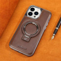 Premium PU Leather Case With Metal Ring Folding Stand Magnetic Cover For iPhone (R.MBMAX)