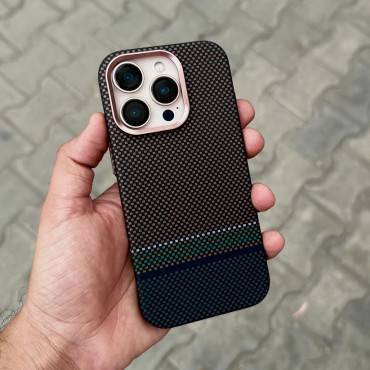 Fashionable Sunset Moonrise Carbon Fiber Texture Matte Bumper iPhone Case