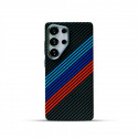 Luxo Carbon Fiber Pattern Metal Camera Frame Magnetic Case for Samsung Galaxy Ultra Series