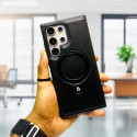 Premium Look Magnetic PU Leather Ring Stand Case  For Samsung Galaxy