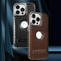 Crocodile leather magnetic charging suitable  Kickstand Case For Iphone 
