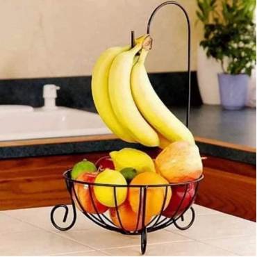 Fruit basket with Banana hanger hook