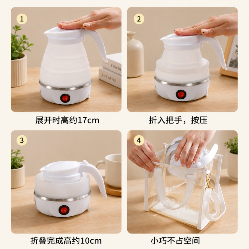 Folding Portable Travel Electric Kettle