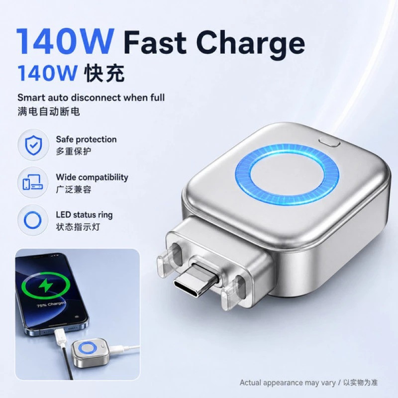 Quick Charging 140W Compatible Chargers with AI Safety Cutoffs Technology