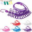 Portable Multi-Functional Clothesline with 12 Clips