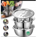 3-in-1 Vegetable Cutter with Drain Basket