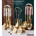 Stainless Steel 7-Piece Gold Plated Kitchenware Set 