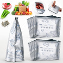 10 Pcs Aluminum foil Freezer Bags