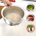 Stainless Steel Rice Washer & Strainer Bowl