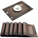 High Quality Square Shaped Dining Table Mat 6 Pcs