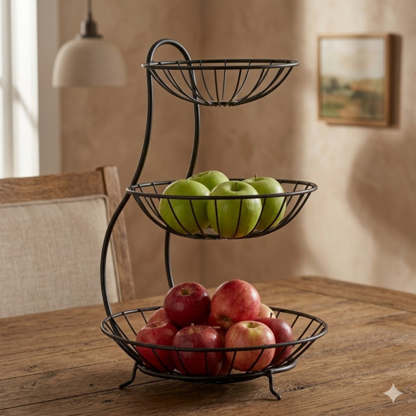 3-Tier Countertop Fruit Basket Stand
