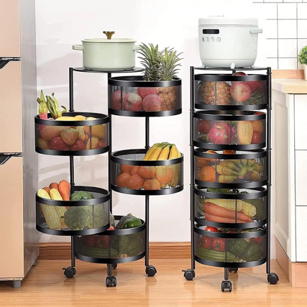Round Shape Vegetable Basket Kitchen Storage Racks