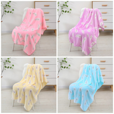 Feather Printed Microfiber Shower Bathing Towel
